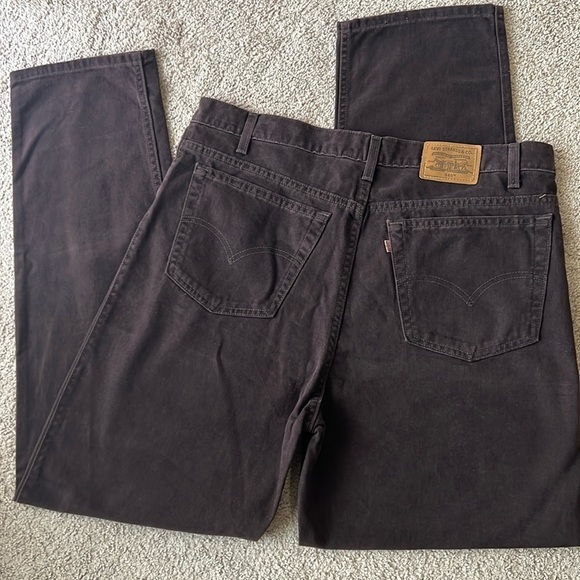 Vintage 1997 Levi’s 540 Relaxed Fit Chocolate Brown Straight Leg Jeans - Picture 1 of 7
